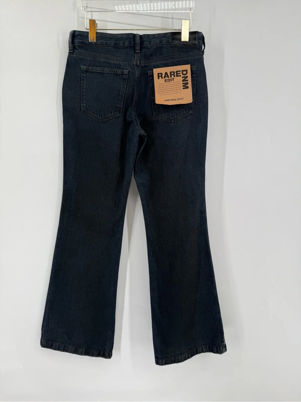 RARE‎ DNM EDIT Dark Blue Low Rise Bootcut Jeans size 27 NWT